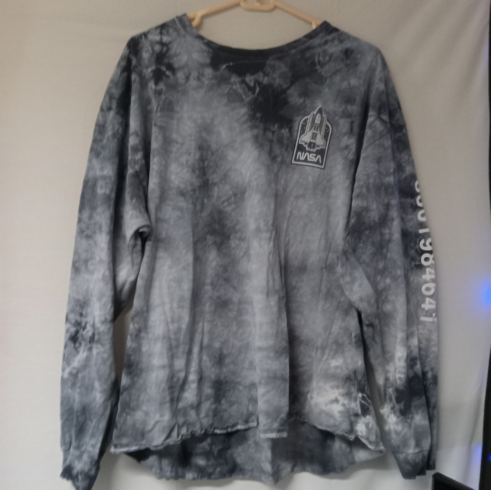 NASA Tie-Dye Long Sleeve Tee Shirt Sz L